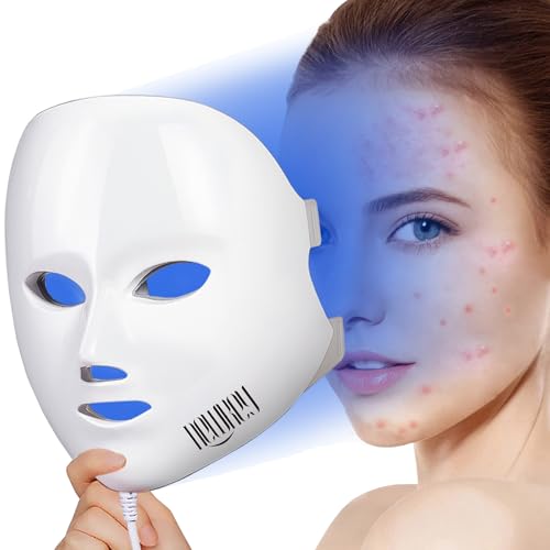 Blue Light Therapy Mask: 7-Color LED for Acne, Inflammation & Blemish Control