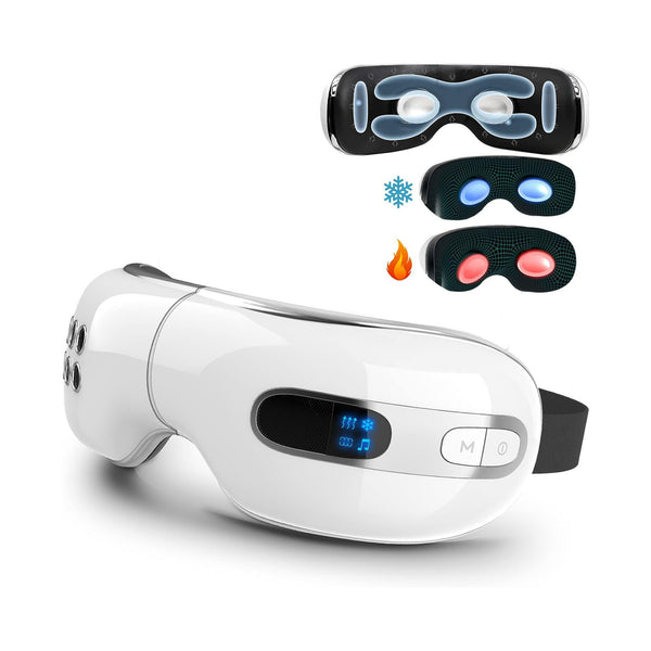 Eye Massager: Heat, cooling, Bluetooth music for migraines, dry eyes