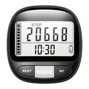 3D Pedometer: Tracks steps, distance, calories. 7-day memory. For all ages.